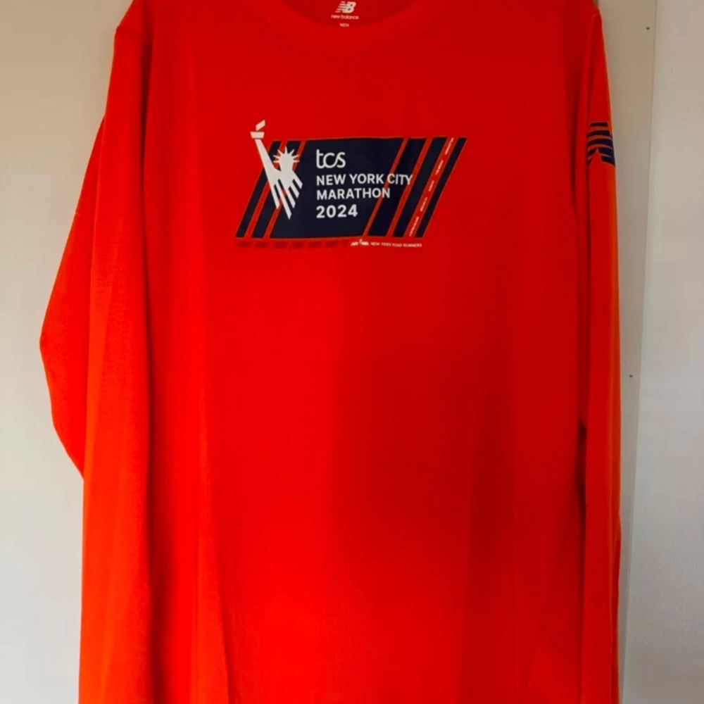 New Balance Men's Red Marathon Shirt